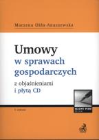 Okładka książki Umowy w sprawach gospodarczych z objaśnieniami i płytą CD