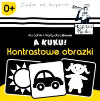 Okładka książki A kuku! Kontrastowe obrazki (Poradnik + karty obrazkowe)