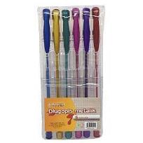 Opakowanie Długopis gel metalic 6 sztuk NOSTER