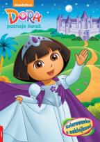 Okładka książki DORA POZNAJE ŚWIAT. KOLOROWANKA Z NAKLEJKAMI