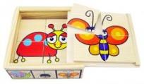 Opakowanie Drewniane klocki małe Owady