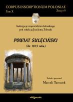 Okładka książki Inskrypcje województwa lubuskiego pod redakcją Joachima Zdrenki Powiat sulęciński (do 1815 roku)