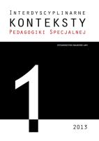 Okładka książki Interdyscyplinarne konteksty pedagogiki specjalnej