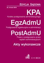 Okładka książki Kodeks postępowania administracyjnego. Postępowanie egzekucyjne w administracji. Prawo o postępowaniu przed sądami administracyjnymi