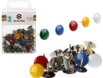 Opakowanie Kolorowe pinezki metalowe w pudełku Scaling