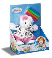 Opakowanie Koloruj na okrągło Średni miś - dziewczynka