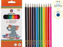 Opakowanie Kredki ołówkowe Zestaw 12 sztuk SCALING