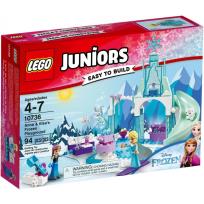 Okładka książki Lego JUNIORS 10736 Plac zabaw Anny i Elsy z Krainy