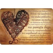 Opakowanie Magnes na lodówkę - Hymn o miłości BRĄZ