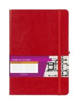 Opakowanie Notes A5 z gumką Formalizm w kratkę czerwony