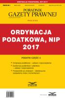 Opakowanie Ordynacja Podatkowa  NIP 2017 Podatki Część 3