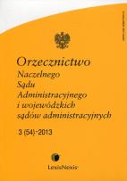 Opakowanie Orzecznictwo Naczelnego Sądu Administracyjnego i wojewódzkich sądów administracyjnych 3/2013