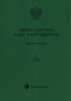 Opakowanie Orzecznictwo Sądu Najwyższego Izba Cywilna 1/2012