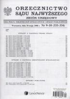 Opakowanie Orzecznictwo Sądu Najwyższego. Izba Pracy, Ubezpieczeń Społecznych i Spraw Publicznych 9-10/2008