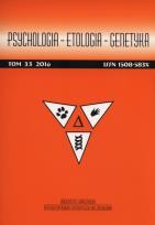 Opakowanie Psychologia Etologia Genetyka Tom 33/2016