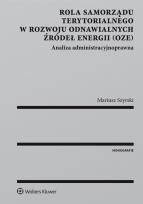 Okładka książki Rola samorządu terytorialnego w rozwoju odnawialnych źródeł energii