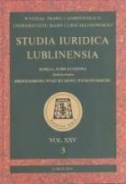 Okładka książki Studia Iuridica Lublinensia T.25. 3/2016
