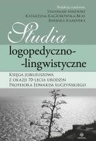 Okładka książki Studia logopedyczno-lingwistyczne