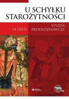 Okładka książki Studia źródłoznawcze 14 U schyłku starożytności