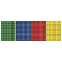 Opakowanie Teczka z gumką A4 Szkocka kratka mix kolorów 10 sztuk