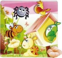 Opakowanie Układanka drewniana magnetyczna 3D Ptaki i owady