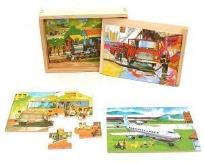 Opakowanie Układanka drewniana Pociąg