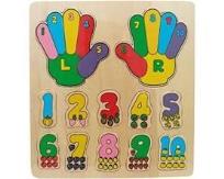 Opakowanie Układanka drewniana Ręce i cyferki