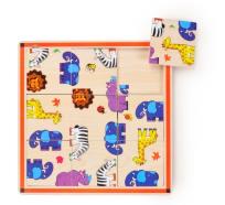 Opakowanie Układanka drewniana Zwierzęta