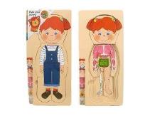 Opakowanie Warstwowa drewniana układanka Części ciała