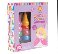 Opakowanie Zestaw kredki na palec z kolorowanką, motyw dziewczęcy, Tiger Tribe