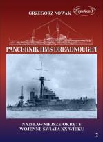 Okładka książki Brytyjski pancernik z 1906 roku HMS Dreadnought