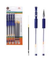 Okładka książki Długopis Scaling 4 sztuki. + 4 wkłady niebieski