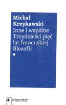 Okładka książki Inne i wspólne. Trzydzieści pięć lat francuskiej filozofii