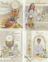 Opakowanie Karnet B6 z naklejanym elemen. Komunia (10szt MIX)