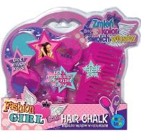 Opakowanie Kreda do włosów 2szt róż + grzebień