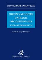 Okładka książki Międzynarodowe unikanie opodatkowania. Wybrane zagadnienia