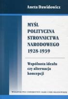 Okładka książki Myśl polityczna Stronnictwa Narodowego 1928-1939