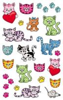 Opakowanie Naklejki foliowe metaliczne kotki