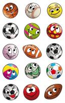 Opakowanie Naklejki papierowe piłki