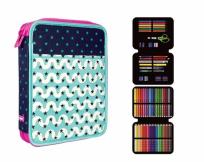 Opakowanie Piórnik MILAN 2-poziomowy duży z wyposażeniem ANCHOR CLUB 2 róż