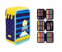 Opakowanie Piórnik MILAN 3-poziomowy z wyposażeniem ANCHOR CLUB 2 niebieski ster