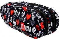 Opakowanie Piórnik szkolny saszetka dwukomorowa Heartbeat PU-02