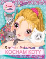 Okładka książki Rysuj i koloruj: Kocham koty