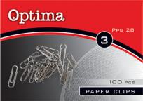 Opakowanie Spinacze Metalowe 100 sztuk OPTIMA