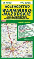 Okładka książki Województwo warmińsko-mazurskie mapa samochodowa 1:220 000