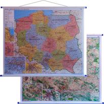 Okładka książki X.POLSKA MAPA SCIENNA ADM-DROG 1:700 TYS.-MERID