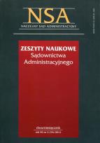 Opakowanie Zeszyty Naukowe Sądownictwa Administracyjnego 2/2011