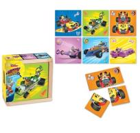 Opakowanie Drewniane puzzle do układania Myszka Miki Wyścig 6x4