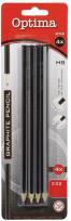 Opakowanie Grafitowy ołówek HB 4 sztuki Optima