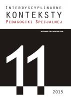Okładka książki Interdyscyplinarne Konteksty Pedagogiki Specjalnej 11/2015